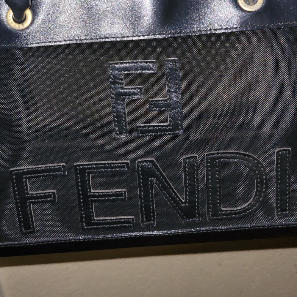 FENDI Black mesh small tote - Picture 2 of 6